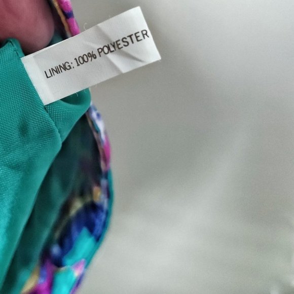 Vintage Adrianna Papell Silk Bright Floral Print Blazer Jacket Size 16 - Picture 10 of 10